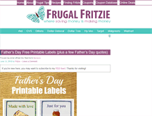 Tablet Screenshot of frugalfritzie.com